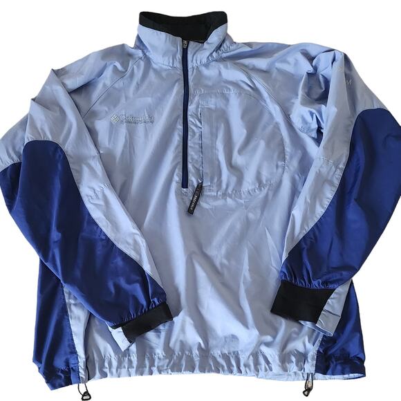 Columbia VTG Titanium LightWeight Waterproof  1/2 Zip Windbreaker Womens Med - Picture 3 of 11